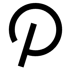 Pinterest Logo Icon from Sharp Line Set