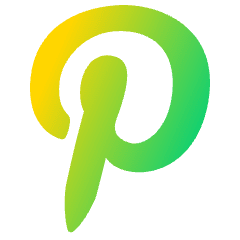 Pinterest Logo Icon from Plump Gradient Set