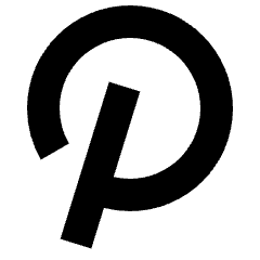 Pinterest Logo Icon from Sharp Solid Set