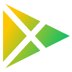 Play Store Logo Icon from Sharp Gradient Set