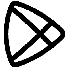 Play Store Logo Icon from Flex Line Set