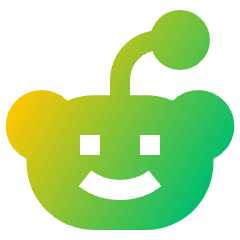 Reddit Logo Icon from Sharp Gradient Set