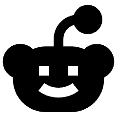 Reddit Logo Icon from Sharp Solid Set