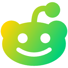Reddit Logo Icon from Plump Gradient Set