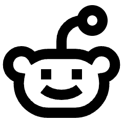 Reddit Logo Icon from Sharp Line Set