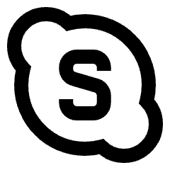 Skype Logo Icon from Sharp Line Set