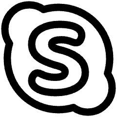 Skype Logo Icon from Plump Line Set