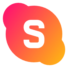 Skype Logo Icon from Sharp Gradient Set