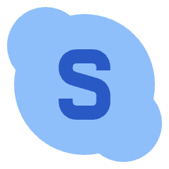 Skype Logo Icon from Sharp Flat Set