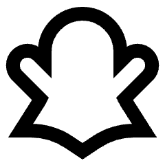 Snapchat Logo Icon from Sharp Line Set