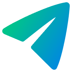 Telegram Logo Icon from Plump Gradient Set