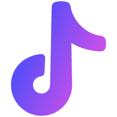 Tiktok Logo Icon from Plump Gradient Set