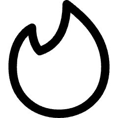 Tinder Logo Icon from Core Line Set