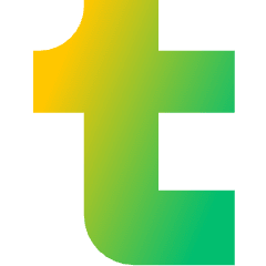 Tumblr Logo Icon from Sharp Gradient Set