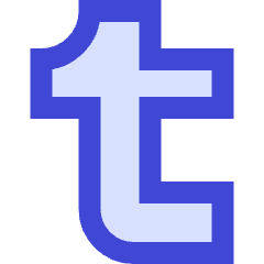 Tumblr Logo Icon from Sharp Duo Set