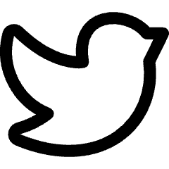 Twitter Logo Icon from Core Line Set