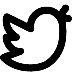 Twitter Logo Icon from Micro Line Set