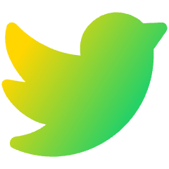 Twitter Logo Icon from Plump Gradient Set