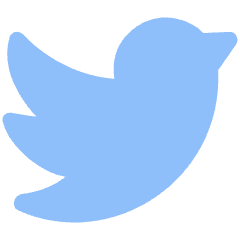 Twitter Logo Icon from Plump Flat Set