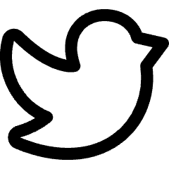 Twitter Logo Icon from Flex Line Set