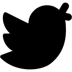 Twitter Logo Icon from Micro Solid Set