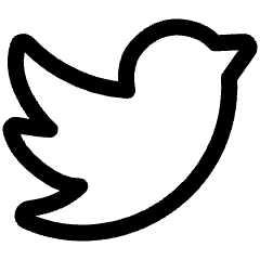 Twitter Logo Icon from Plump Line Set