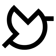 Twitter Logo Icon from Sharp Line Set