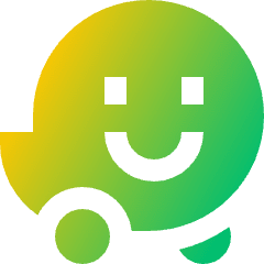 Waze Logo Icon from Sharp Gradient Set