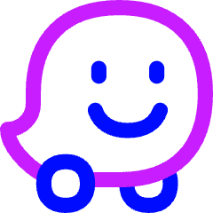 Waze Logo Icon from Flex Neon Set