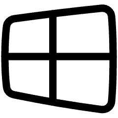 Windows Logo Icon from Plump Line Set