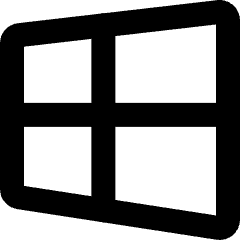 Windows Logo Icon from Micro Line Set