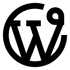 Wordpress Logo Icon from Sharp Line Set