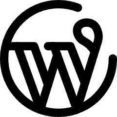 Wordpress Logo Icon from Core Line Set