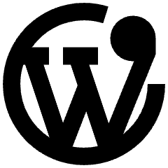Wordpress Logo Icon from Sharp Solid Set