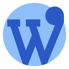 Wordpress Logo Icon from Sharp Flat Set