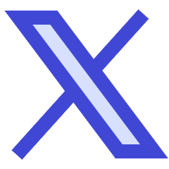 X Twitter Logo Icon from Sharp Duo Set