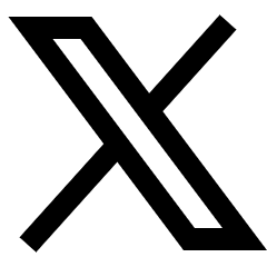 X Twitter Logo Icon from Sharp Line Set