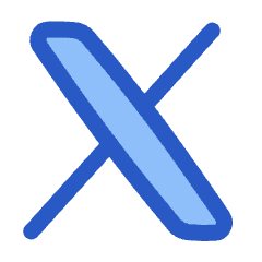 X Twitter Logo Icon from Plump Duo Set