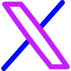 X Twitter Logo Icon from Flex Neon Set