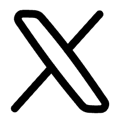 X Twitter Logo Icon from Plump Line Set