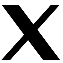 X Twitter Logo Icon from Sharp Solid Set