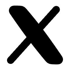 X Twitter Logo Icon from Plump Solid Set