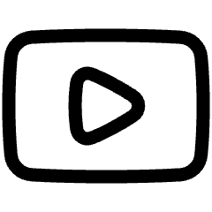 Youtube Logo Icon from Plump Line Set
