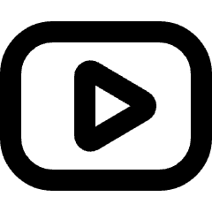 Youtube Logo Icon from Micro Line Set