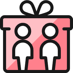 Love Gift Couple Box Icon from Ultimate Colors Set