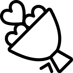 Love Gift Flowers Icon from Ultimate Light Set