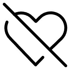 Dislike Heart Cancel Icon from Ultimate Light Set