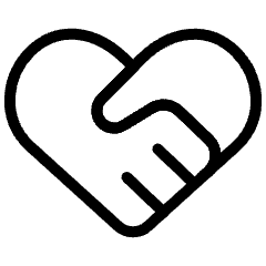 Hand Shake Heart Icon from Ultimate Light Set