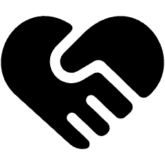 Hand Shake Heart Icon from Ultimate Bold Set