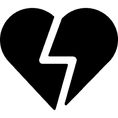 Love It Break Icon from Ultimate Bold Set